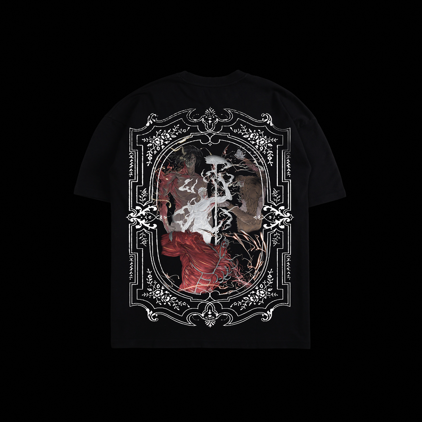 TITANONIMY '15 YEAR ANNIVERSARY EDITION' DROP SHOULDER TEE IN BLACK