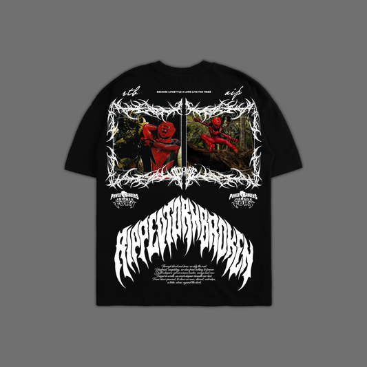 JUNGLE FURY II RED RANGER 'LIMITED' OVERSIZED TEE IN BLACK