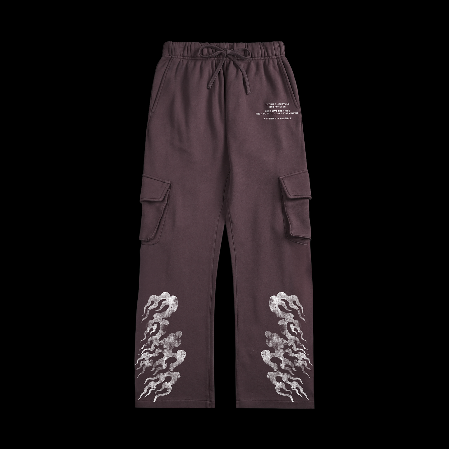 SOA V1 SWEATS CARGO SWEATS IN BURNT BURGANDY
