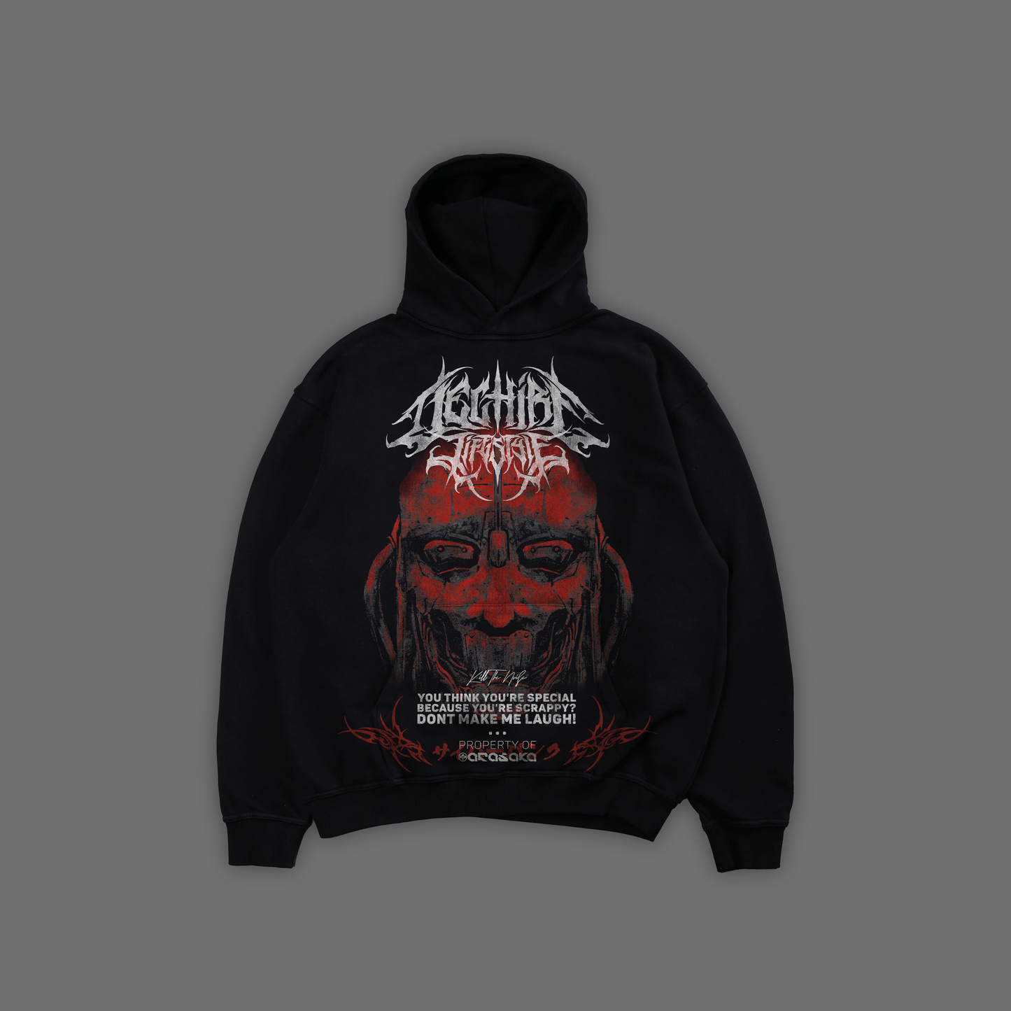 ADAM SMASHER 'LIMITED'OVERSIZED FLEECE HOODIE IN BLACK