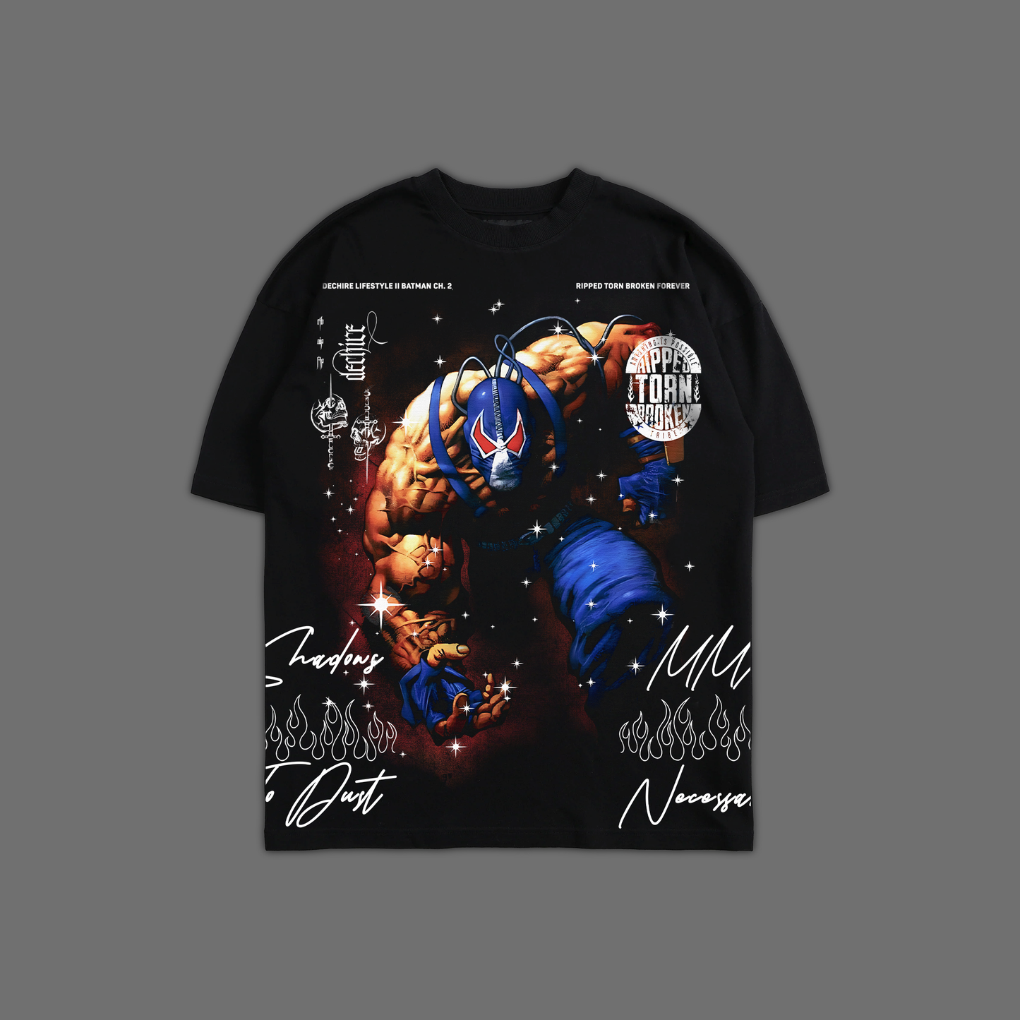 BANE | THE SHADOWS '1 OF 500' OVERSIZED TEE IN BLACK