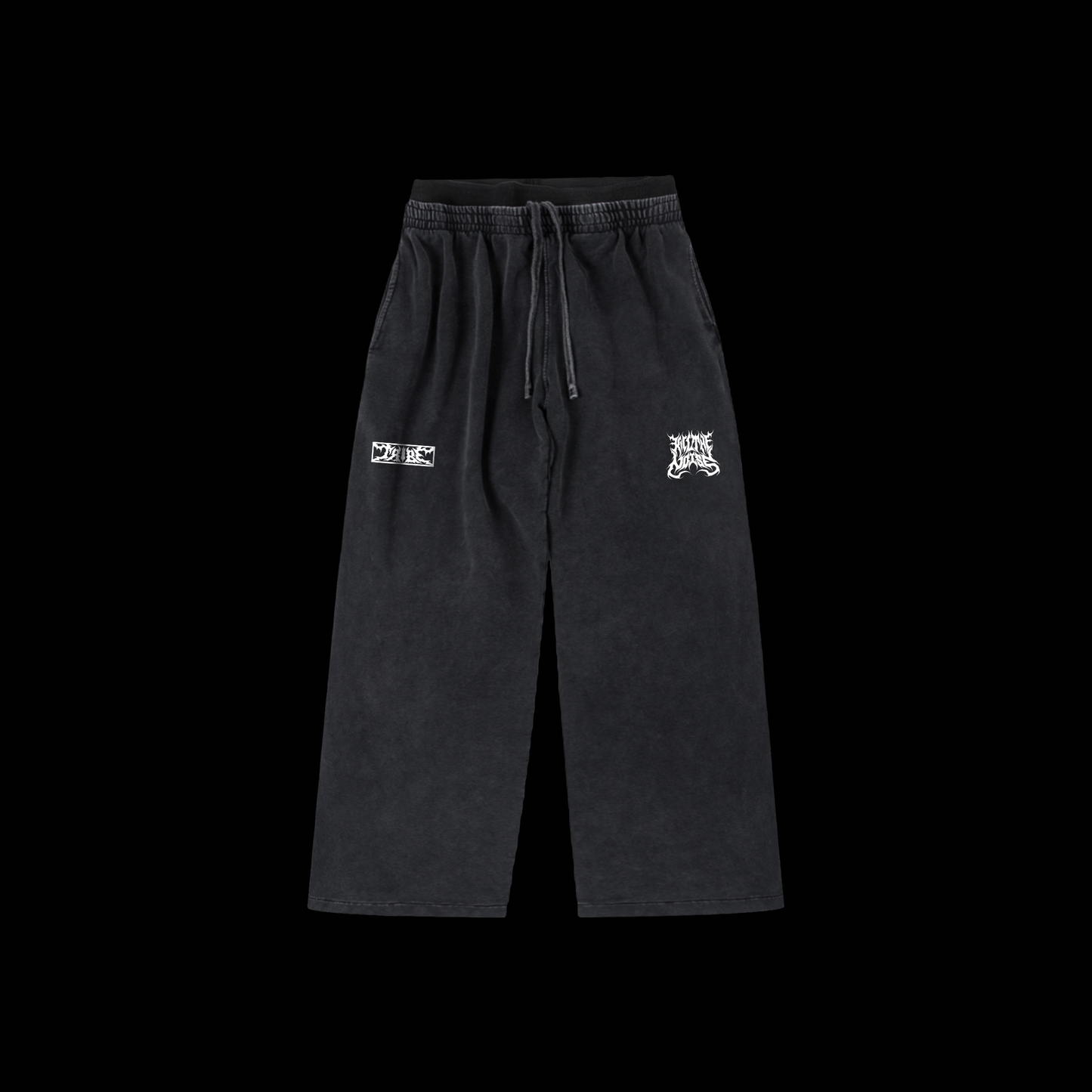 KILL THE NOISE | VINTAGE WASHED BAGGY WAIST SWEATS IN BLACK