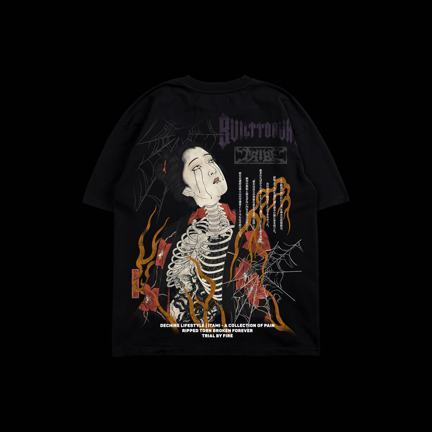 TRIAL BY FIRE 'LIMITED' OVERSIZED TEE IN BLACK