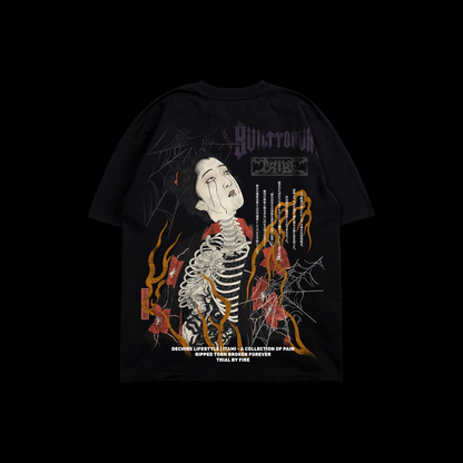 TRIAL BY FIRE 'LIMITED' OVERSIZED TEE IN BLACK