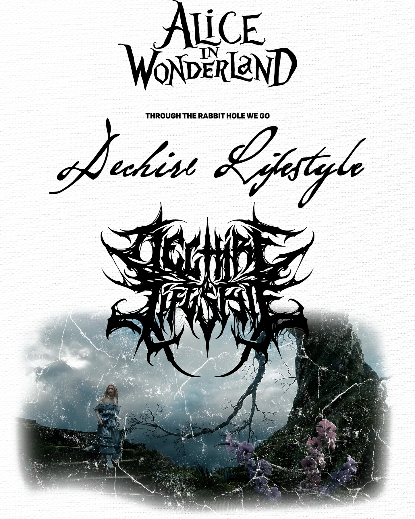 WONDERLAND 'LIMITED' OVERSIZED TEE IN WHITE