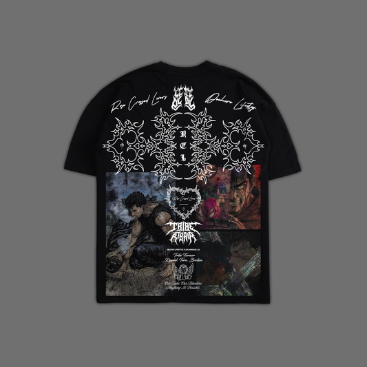 BERSERK: PAIN, DEVOTION, SACRIFICE '1 OF 500' RCL OVERSIZED TEE IN BLACK