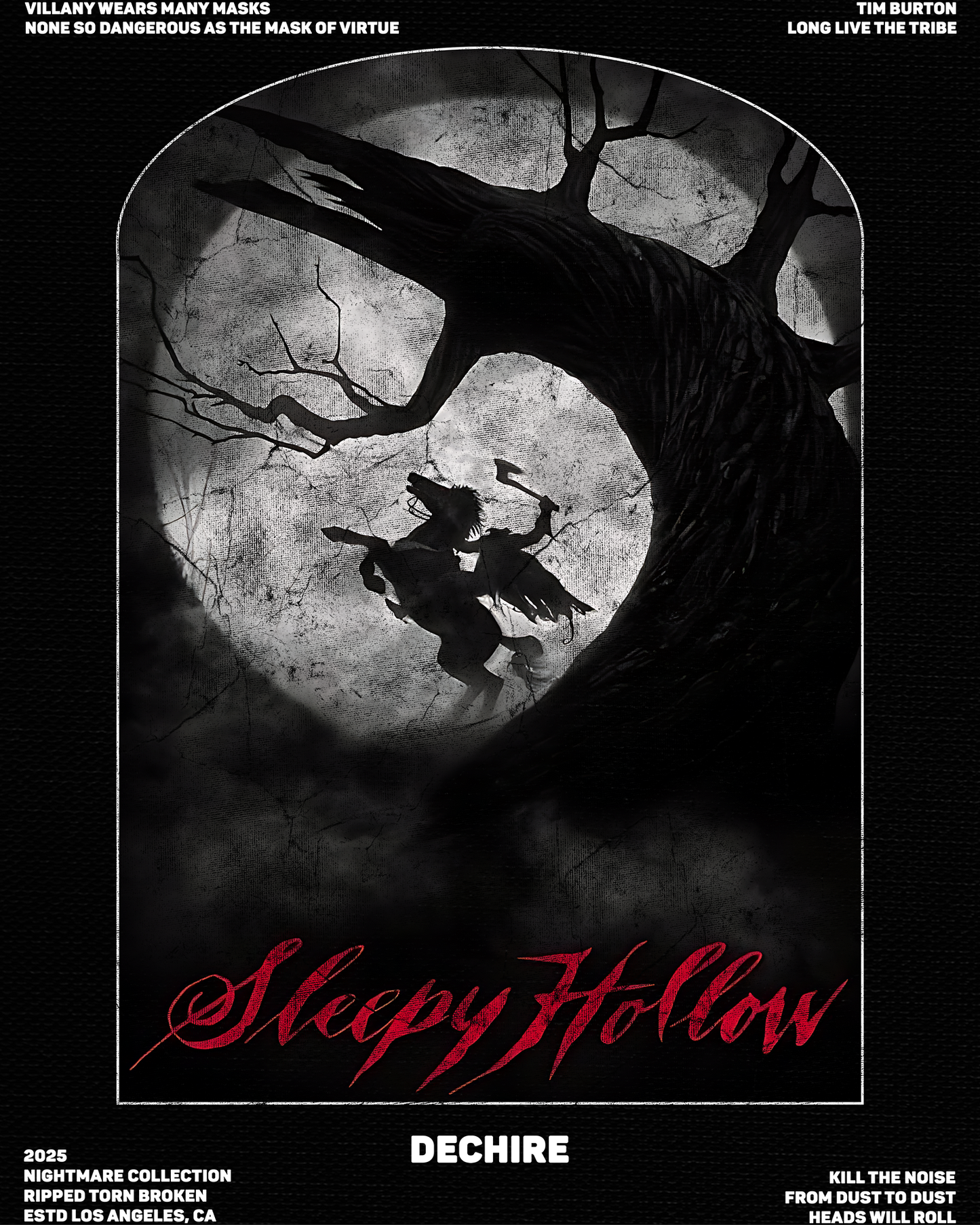 SLEEPY HOLLOW 'LIMITED' OVERSIZED TEE IN BLACK