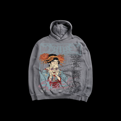 BEHIND THE MASK 'ULTRA HEAVYWEIGHT' OVERSIZED DS HOODIE IN GRAY