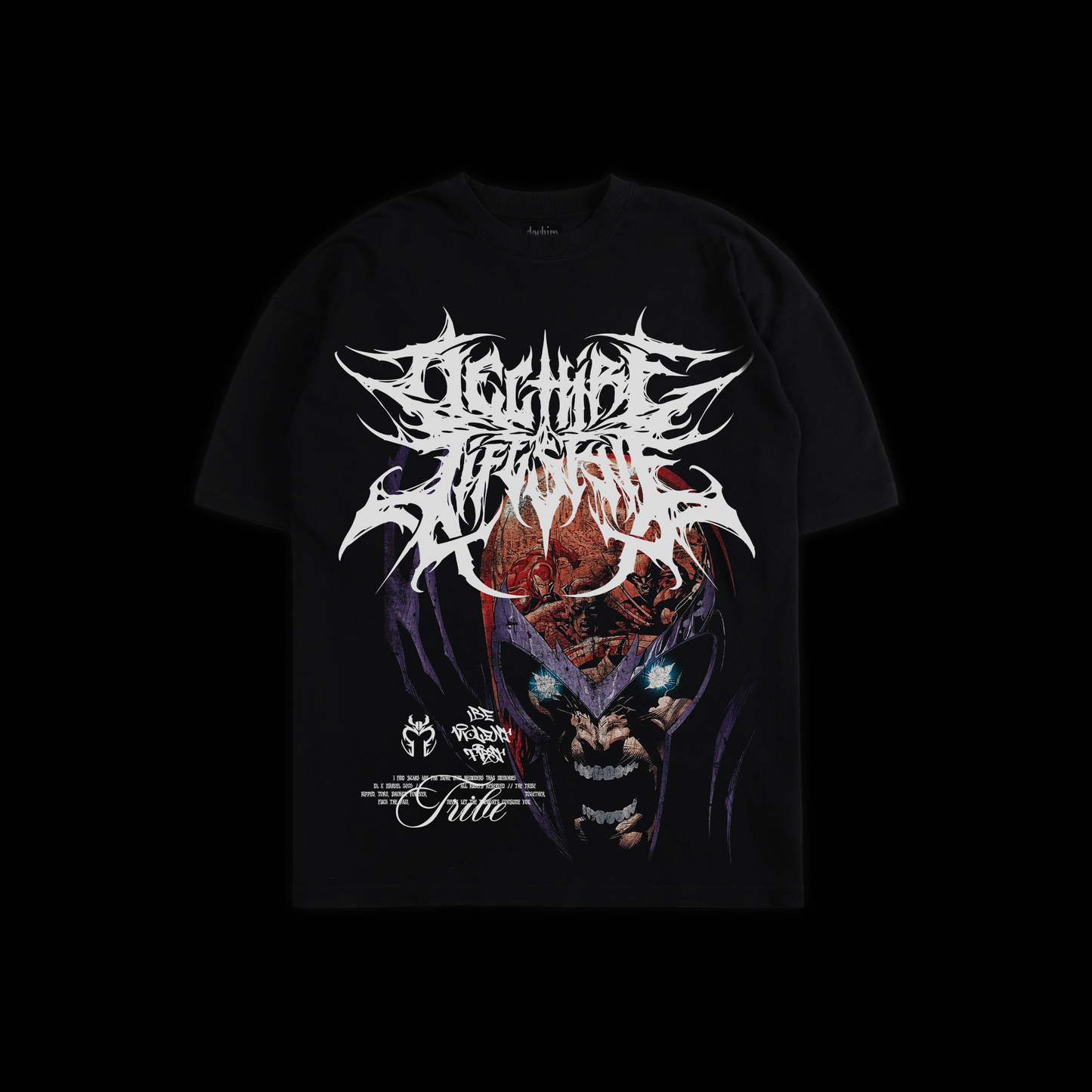 MAGNETO'S MAYHEM '1 OF 50' OS TEE IN BLACK