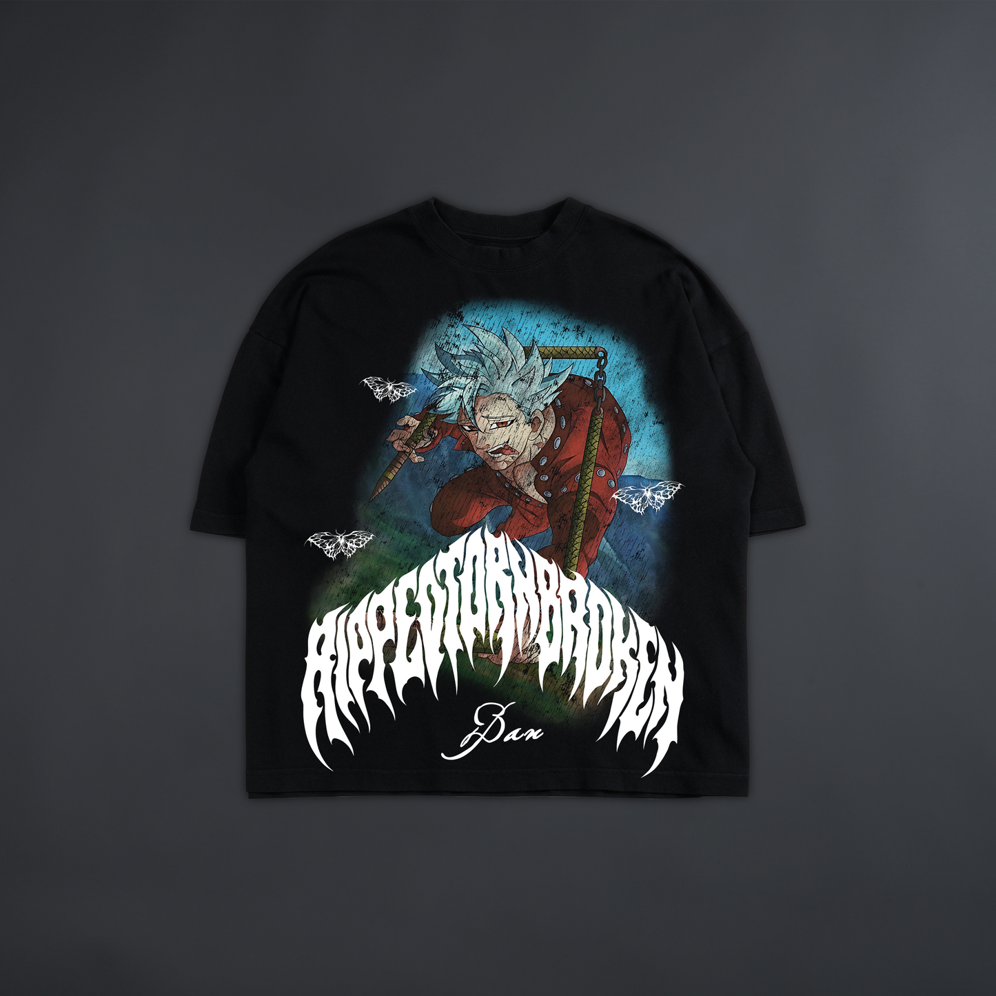BAN: GREED 'LIMITED' OVERSIZED BOXY TEE IN BLACK