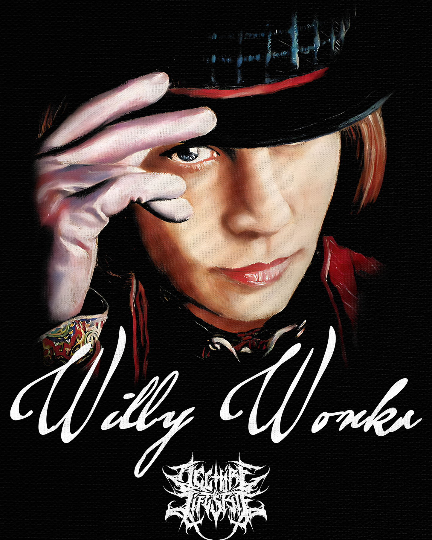 WONKA'S GOLDEN TICKET 'LIMITED' OVERSIZED TEE IN BLACK