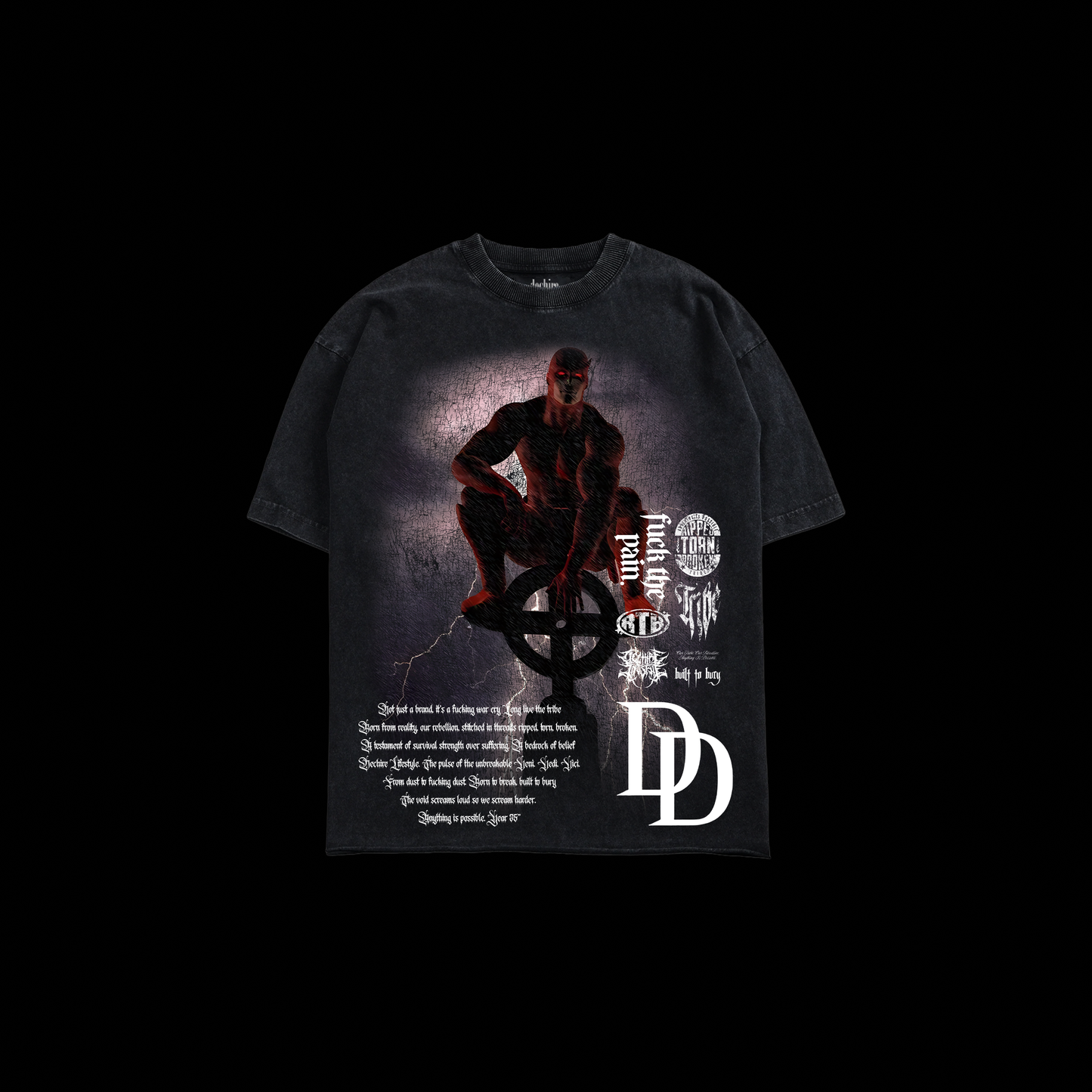DAREDEVIL 'CHAPTER 1' RAW HEM OVERSIZED TEE