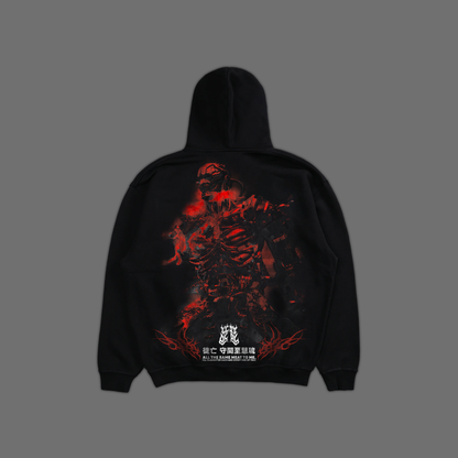 ADAM SMASHER 'LIMITED'OVERSIZED FLEECE HOODIE IN BLACK