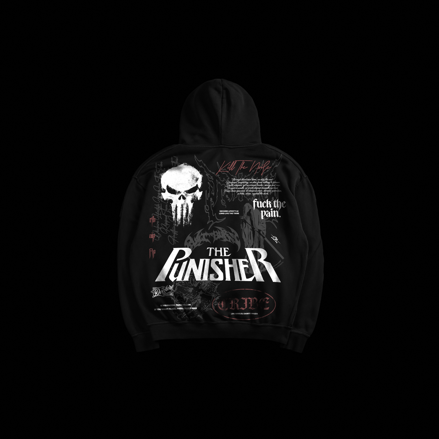 PUNISHER | SI VIS PACEM, PARA BELLUM 'LIMITED' OS HOODIE IN MIDNIGHT