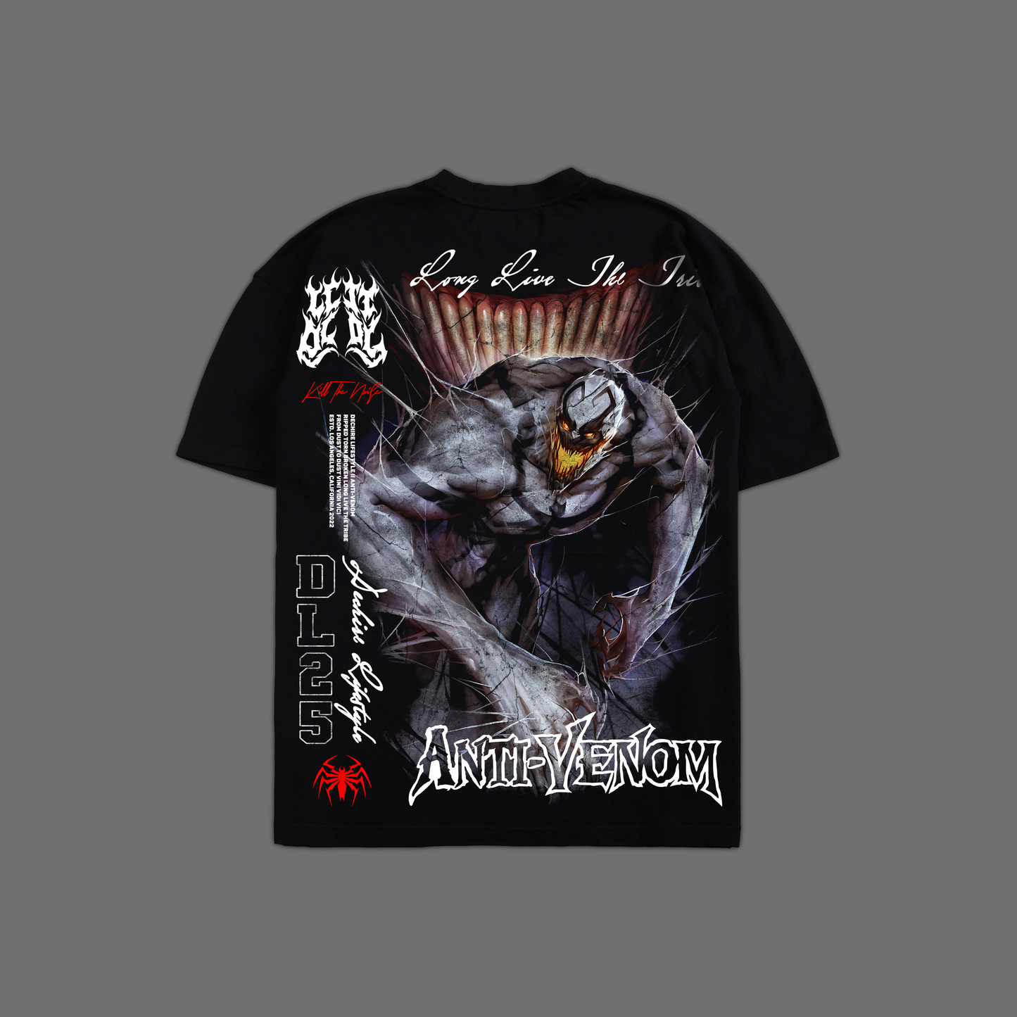 ANTI-VENOM 'EXCLUSIVE' OVERSIZED TEE IN BLACK