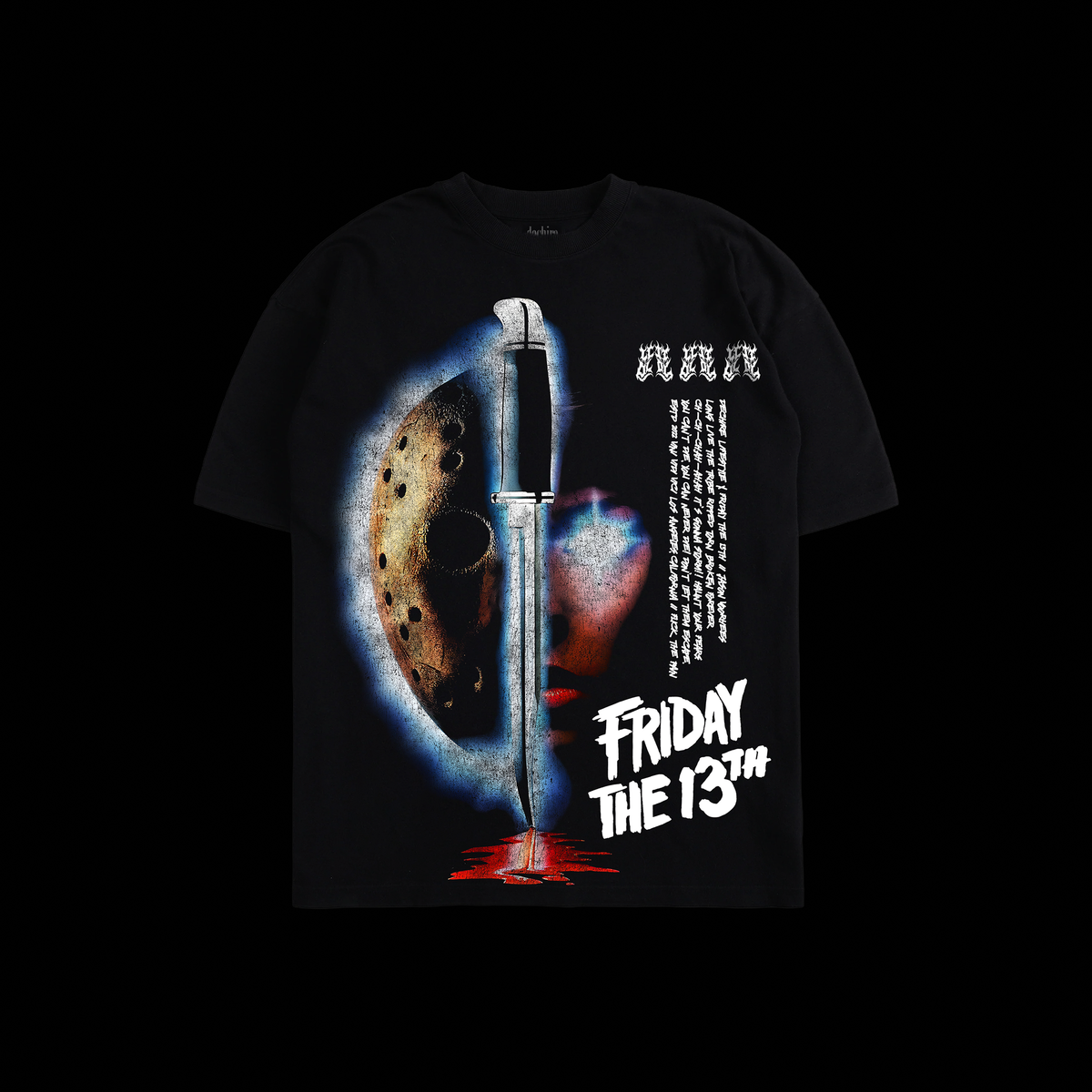FRIDAY THE 13TH 'LIMITED' OS TEE IN BLACK
