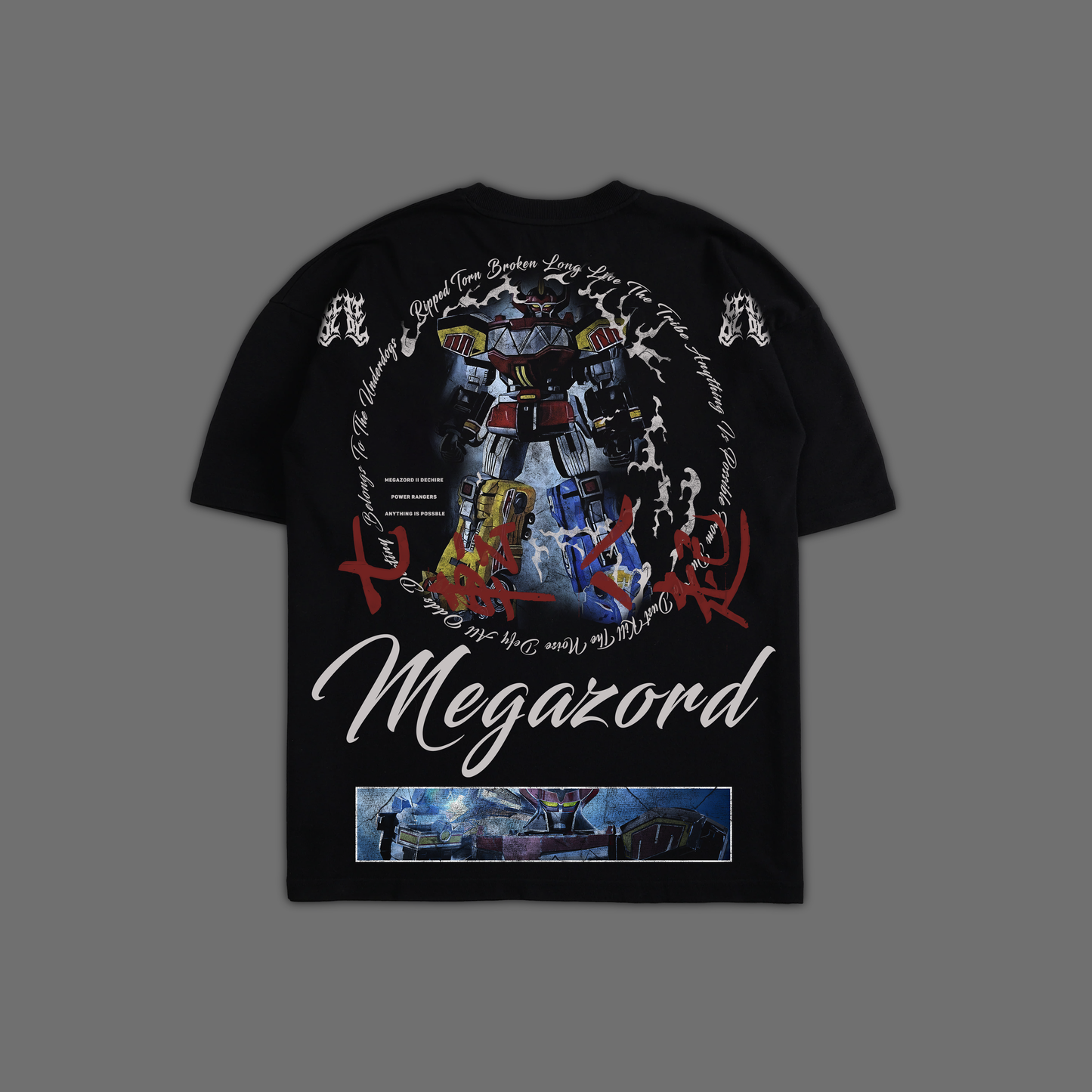 MEGAZORD 'LIMITED' OVERSIZED TEE IN BLACK