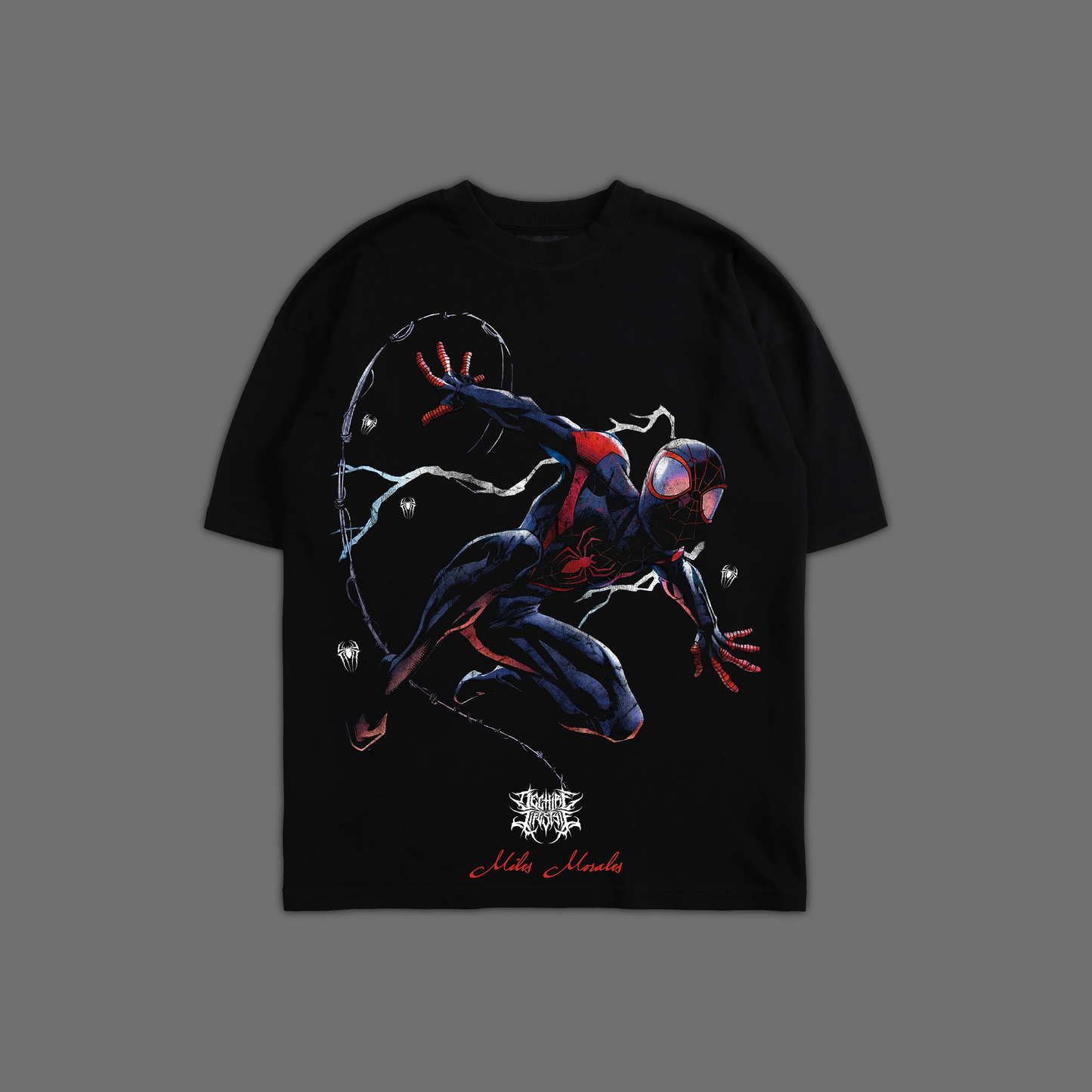 MILES MORALES | INTO THE SPIDERVERSE 'EXCLUSIVE' OVERSIZED TEE IN BLACK