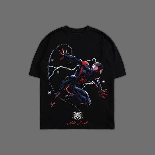 MILES MORALES | INTO THE SPIDERVERSE 'EXCLUSIVE' OVERSIZED TEE IN BLACK