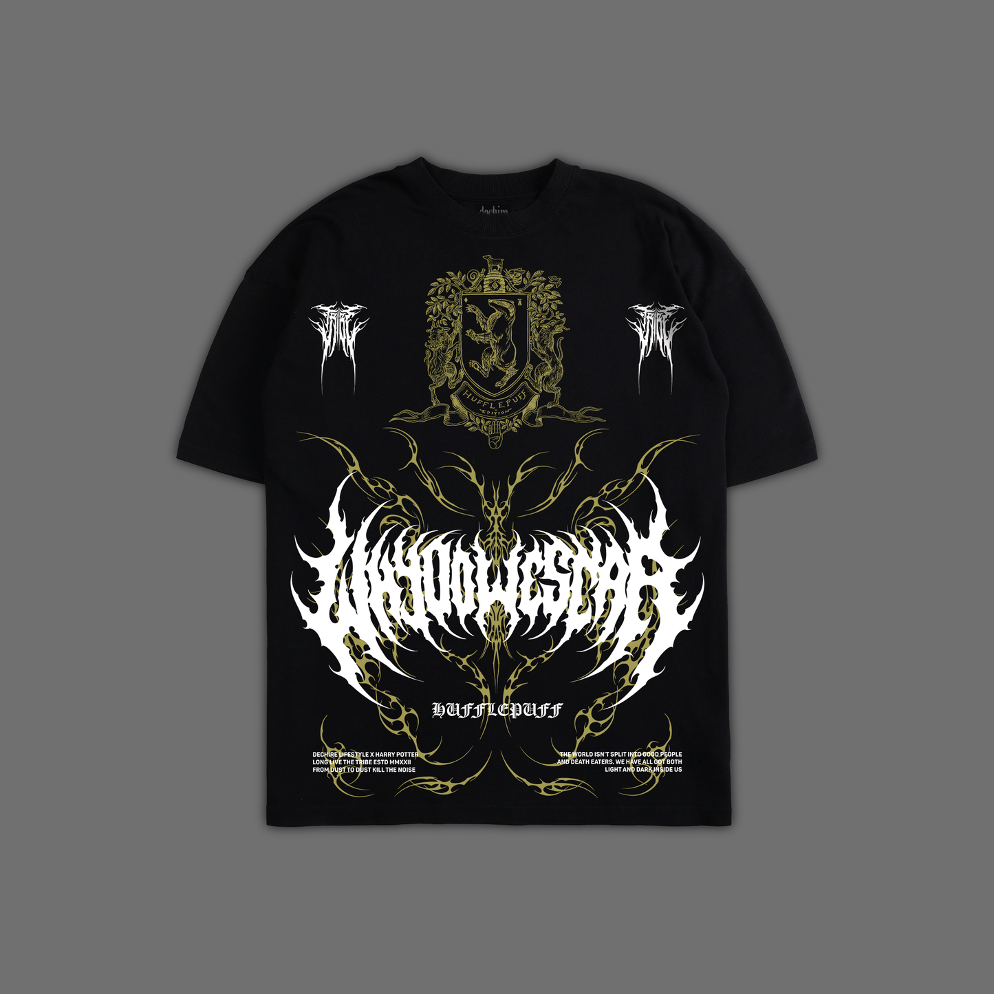 HUFFLEPUFF 'LIMITED' OVERSIZED TEE IN BLACK