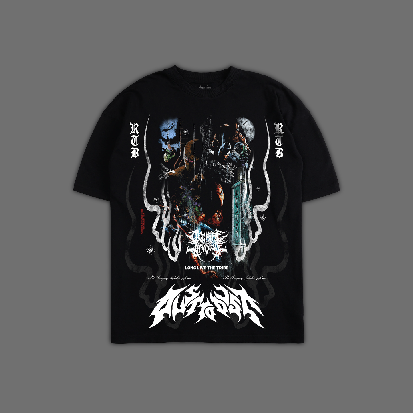 THE AMAZING SPIDER-MAN: GOBLIN'S VENGEANCE 'EXCLUSIVE' OVERSIZED TEE IN BLACK