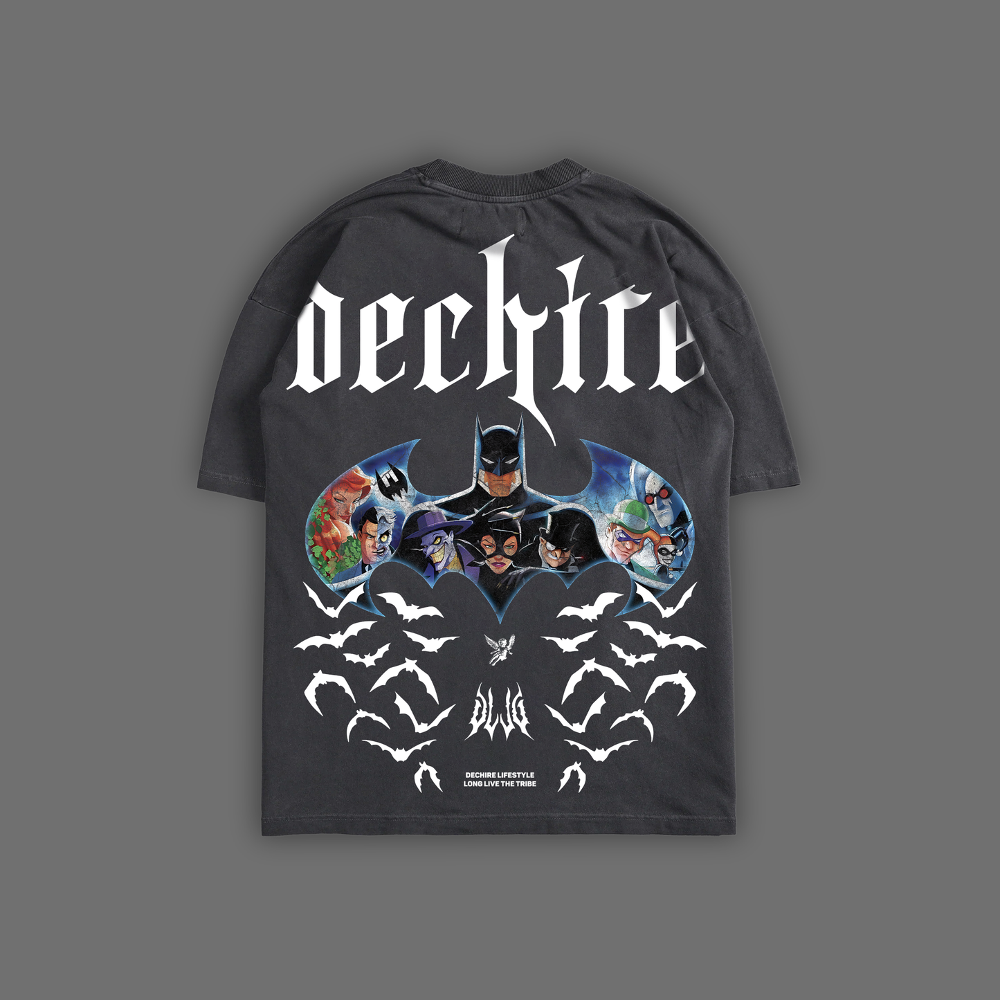 THE ANIMATED SERIES '1992 EDITION' OVERSIZED TEE IN BLACK & GRAY