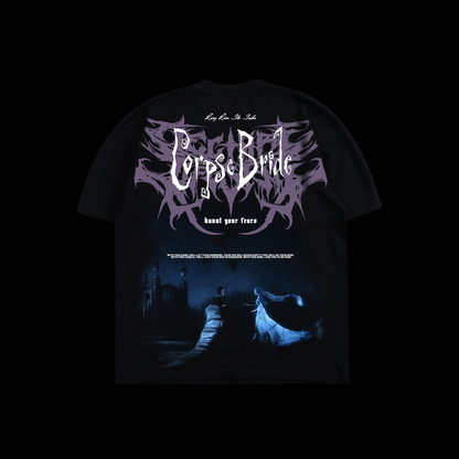 CORPSE BRIDE 'LIMITED' OS TEE IN BLACK