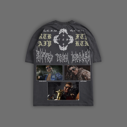 MK | JOHNNY CAGE 'LIMITED' OVERSIZED TEE IN CHARCOAL GRAY