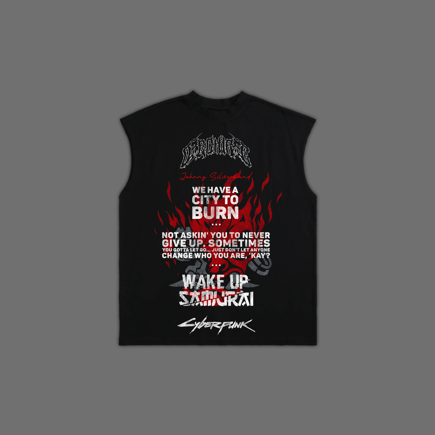 JOHNNY SILVERHAND MUSCLE TANK IN BLACK