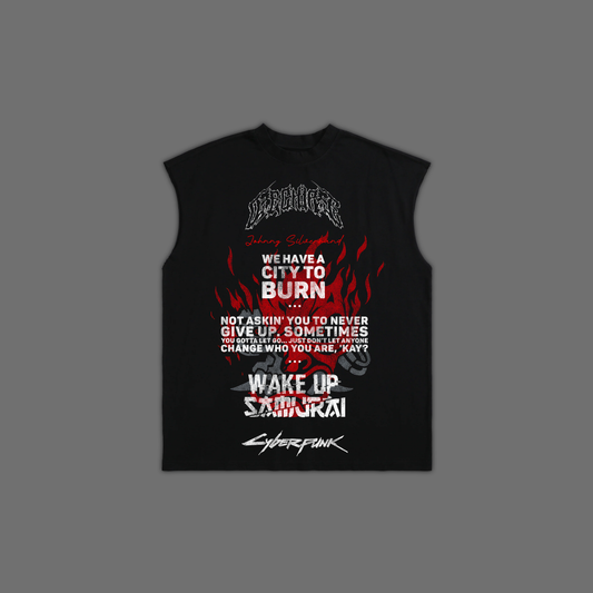 JOHNNY SILVERHAND MUSCLE TANK IN BLACK