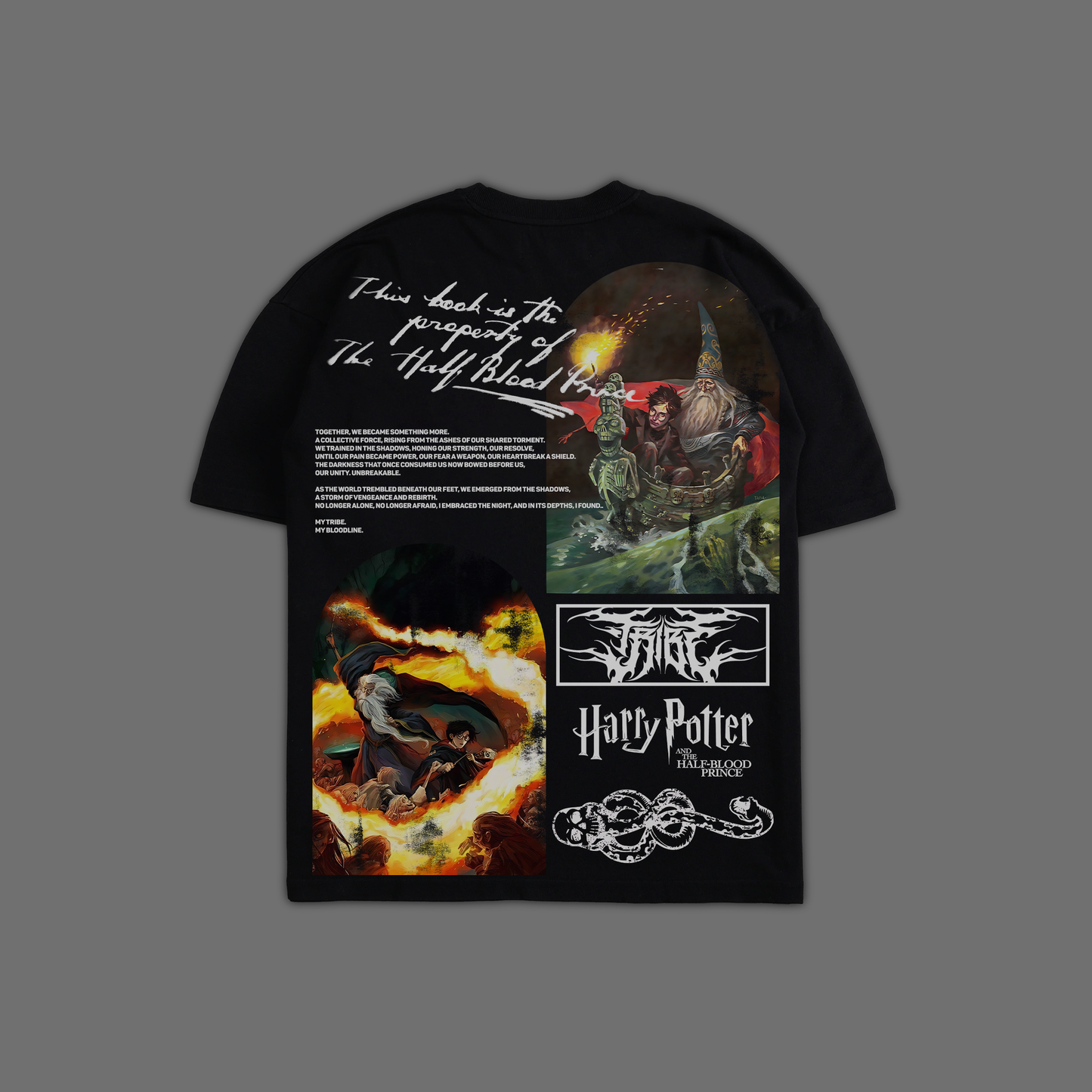HALF-BLOOD PRINCE 'BOOK SERIES EDITION' OVERSIZED TEE IN LOTUS PURPLE & BLACK