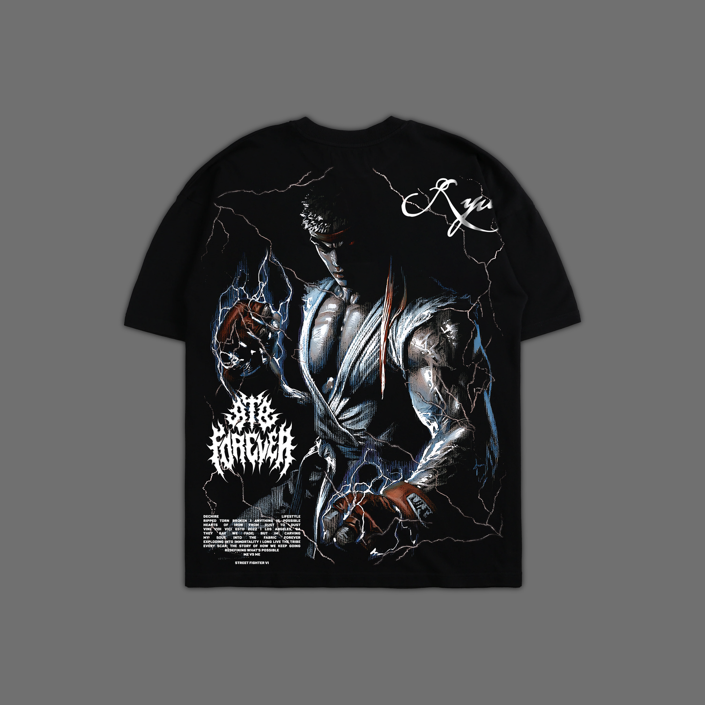 SF | RYU '38 YEAR ANNIVERSARY EDITION' '1 OF 200' OVERSIZED TEE IN BLACK