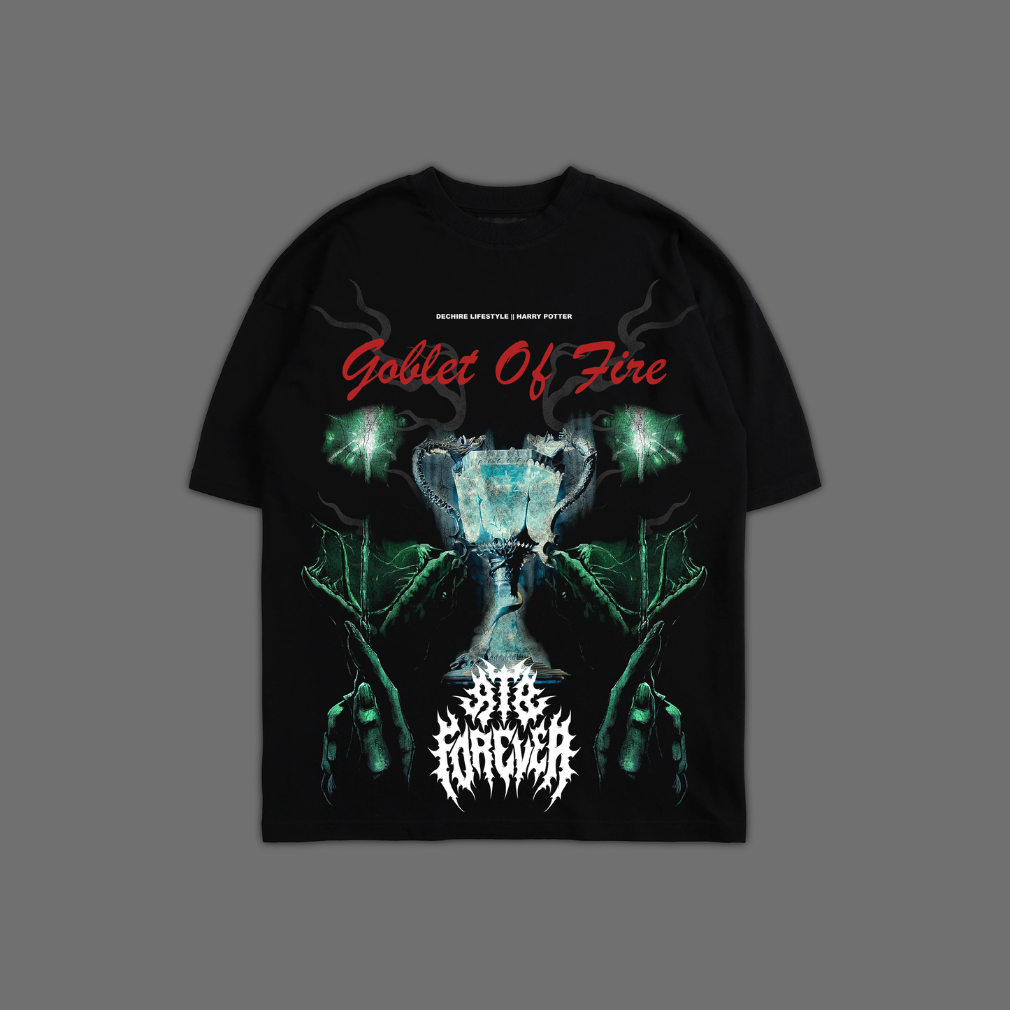 THE GOBLET OF FIRE 'LIMITED' OVERSIZED TEE IN BLACK