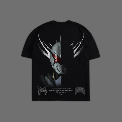 DINO THUNDER II WHITE RANGER 'LIMITED' OVERSIZED TEE IN BLACK