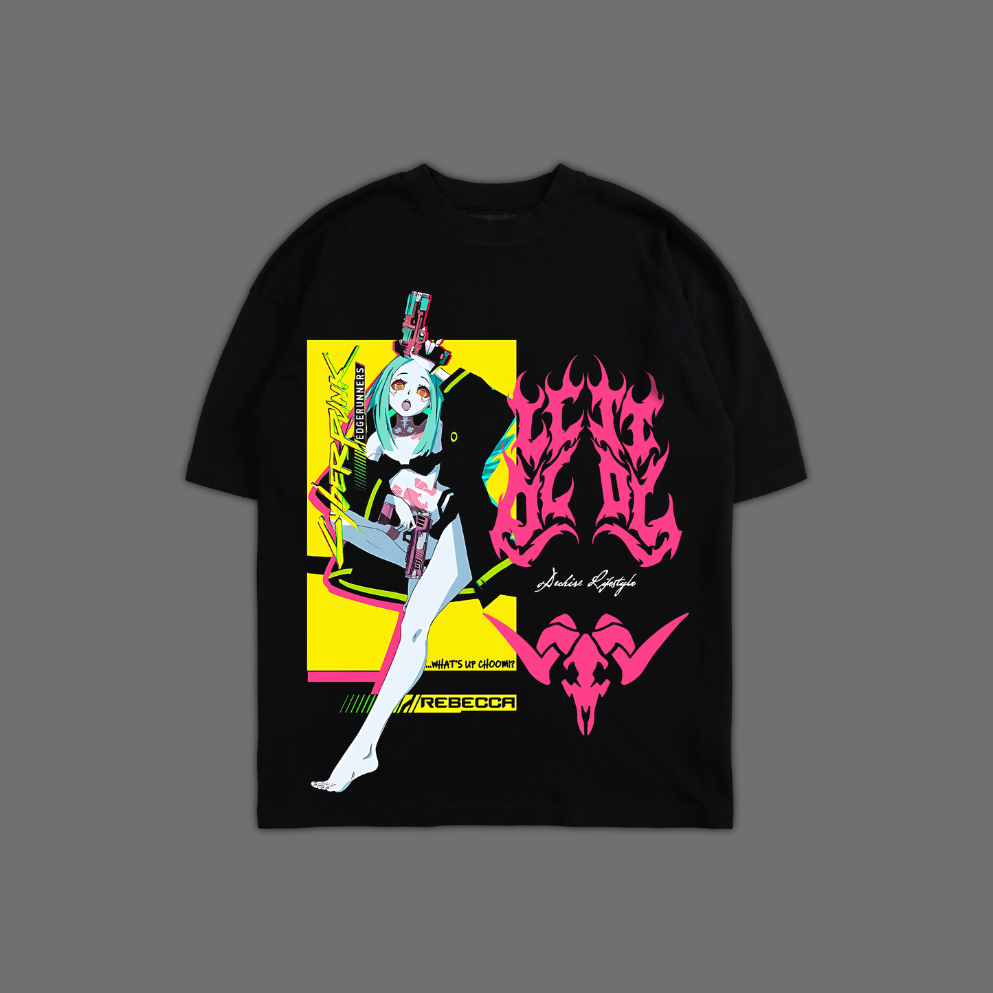REBECCA | WHAT'S UP CHOOM? 'LIMITED' OVERSIZED TEE IN BLACK
