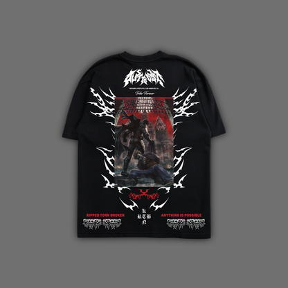 BACK TO ARKHAM 'LIMITED' OVERSIZED TEE IN BLACK