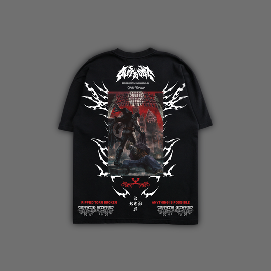 BACK TO ARKHAM 'LIMITED' OVERSIZED TEE IN BLACK