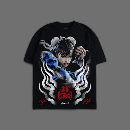 SF | CHUN-LI 'LIMITED' OVERSIZED TEE IN BLACK