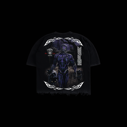 PANTHER'S LEGACY OS BOXY GRUNGE CUT-OFF TEE