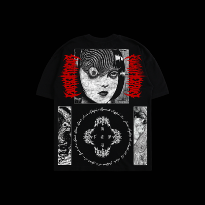 UZUMAKI.. I SEE SPIRALS 'LIMITED' OS TEE IN BLACK