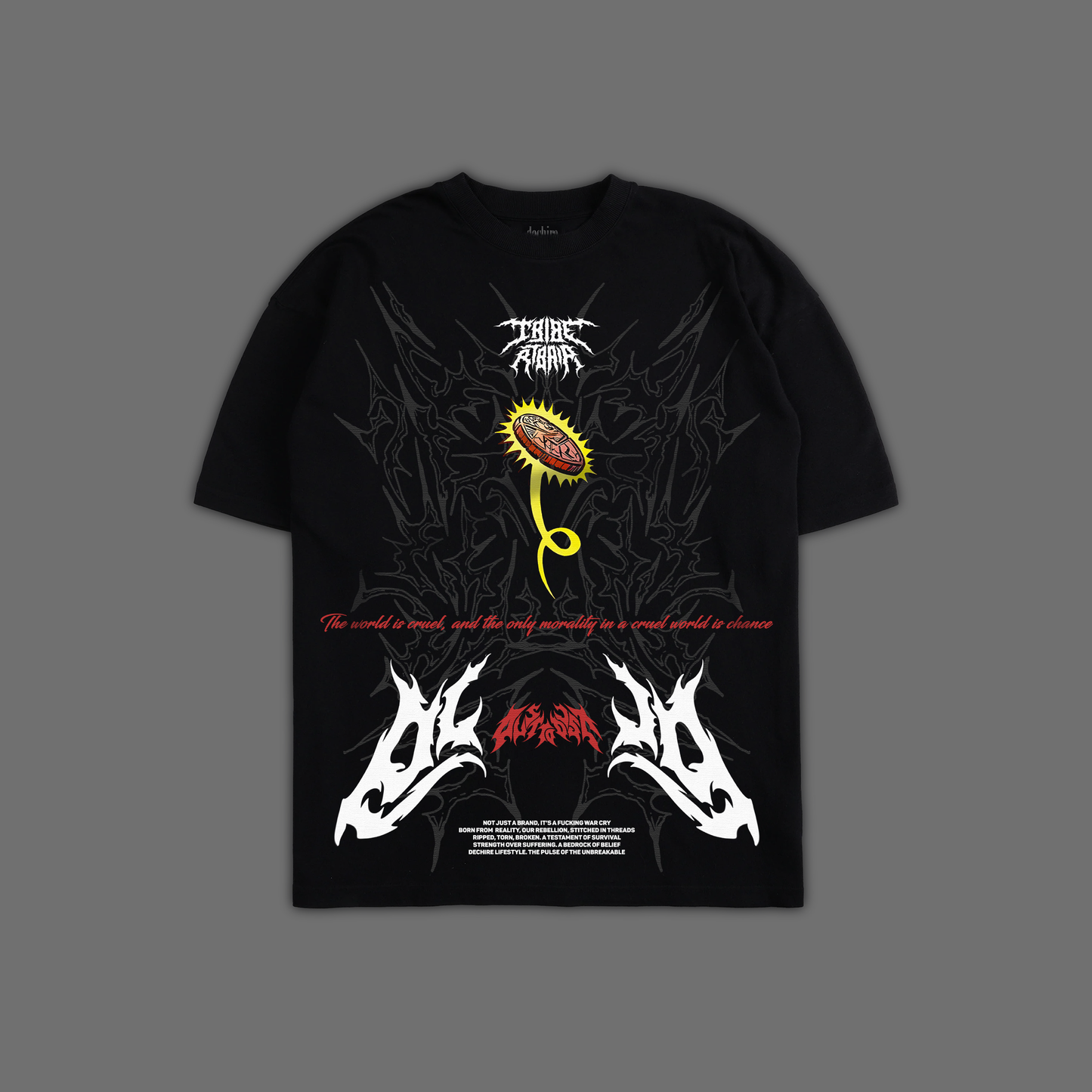 CHANCE & MORTALITY 'LIMITED' OVERSIZED TEE IN BLACK