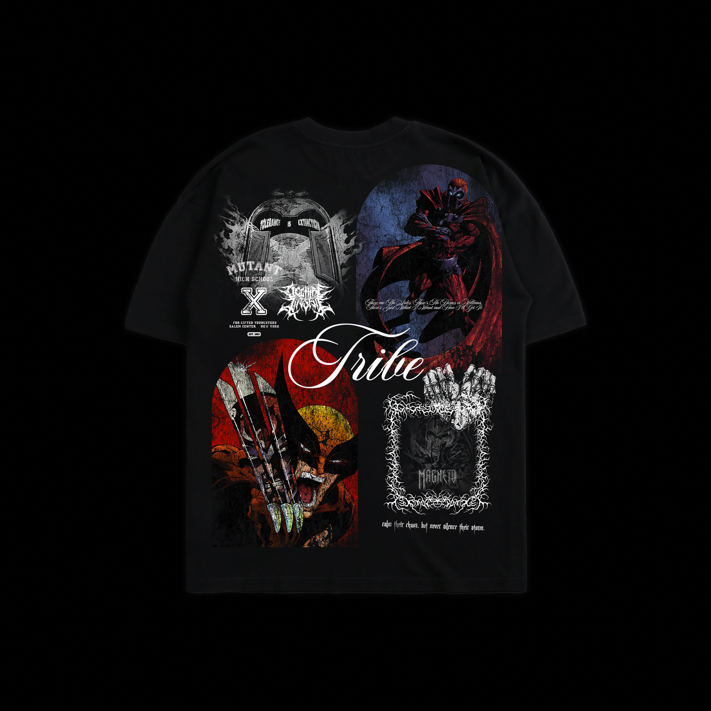 MAGNETO'S MAYHEM '1 OF 50' OS TEE IN BLACK