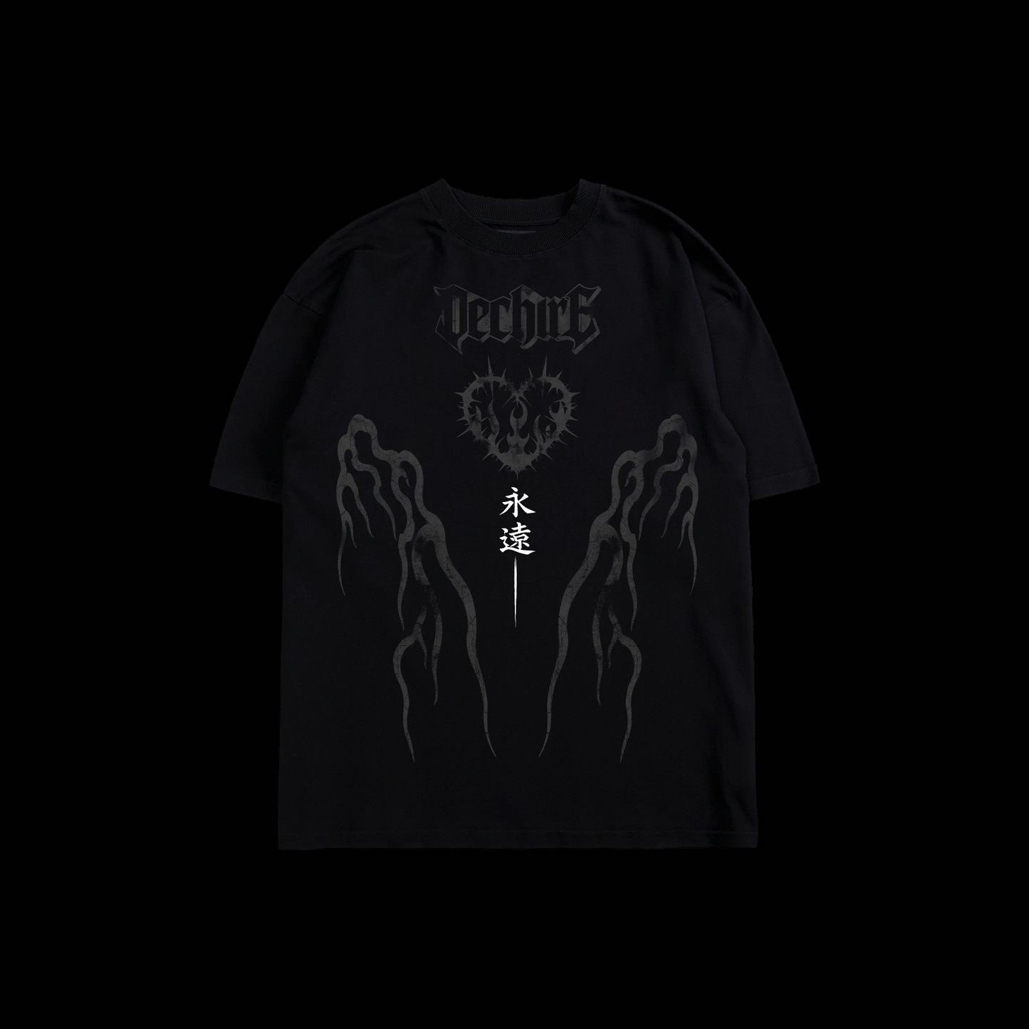 TRIAL BY FIRE 'LIMITED' OVERSIZED TEE IN BLACK