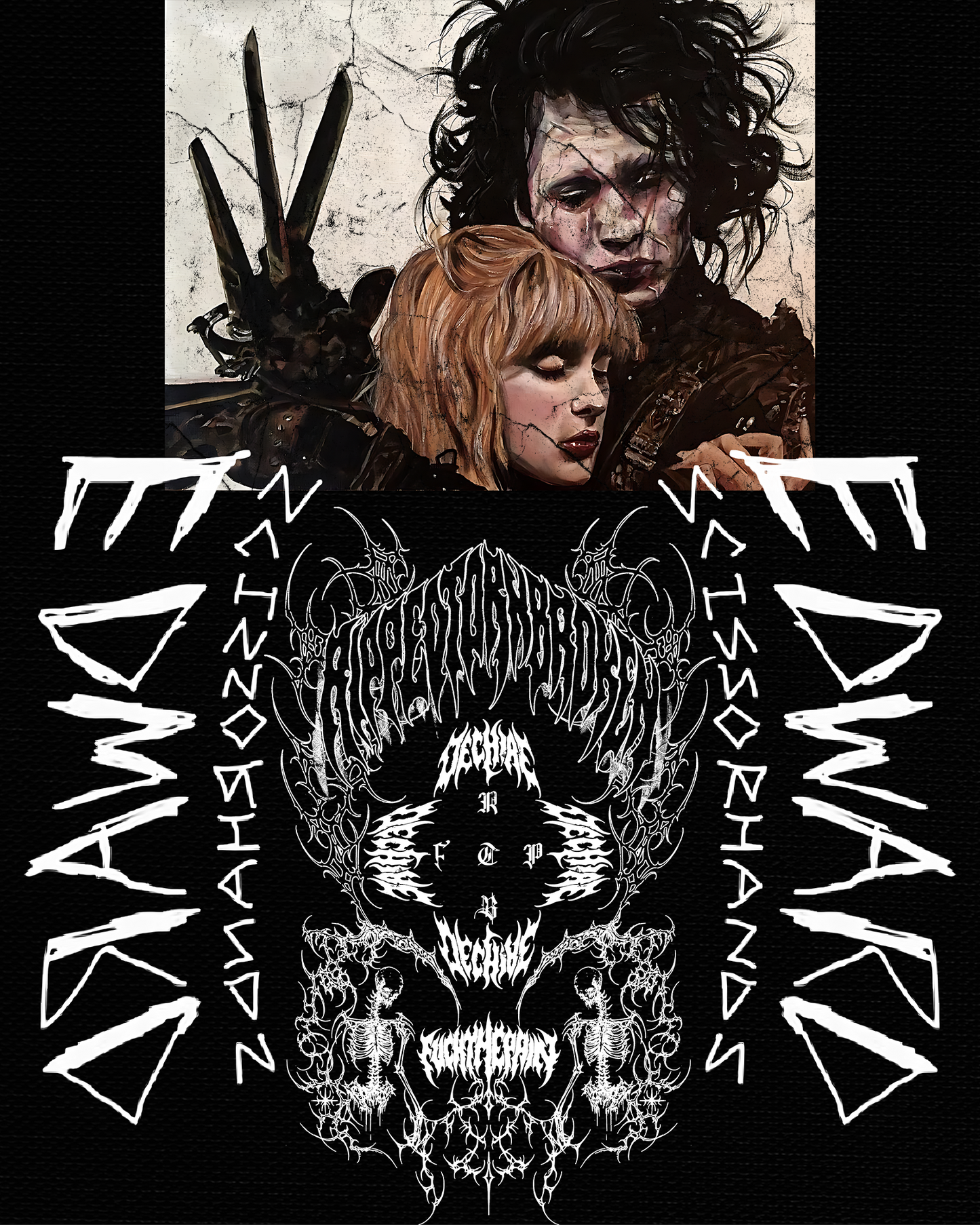 EDWARS SCISSORHANDS 'LIMITED' OVERSIZED TEE IN BLACK