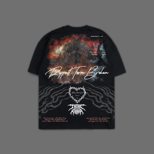 ATTACK ON TITAN: AFTER I DIE '1 OF 200' RCL OVERSIZED TEE IN BLACK