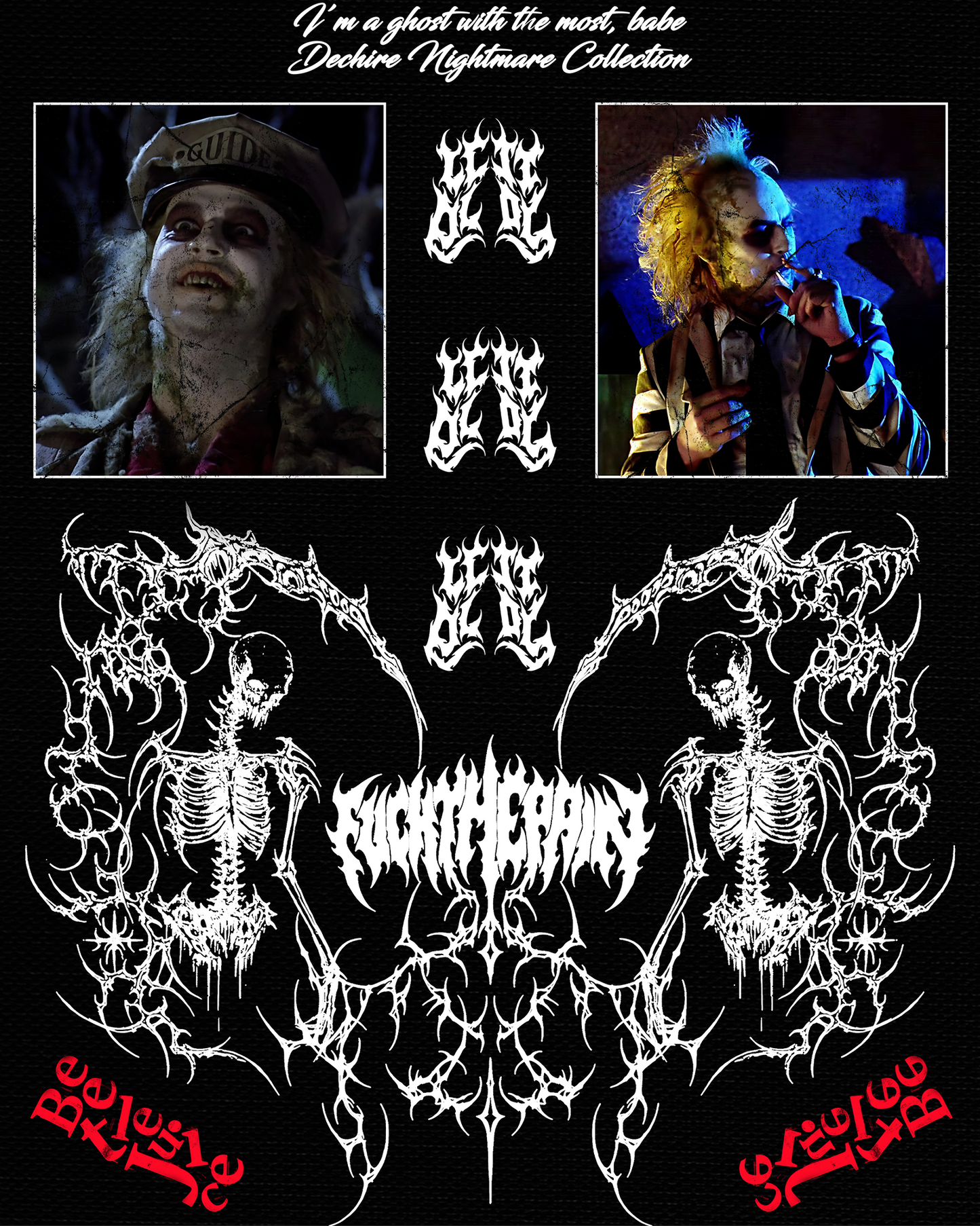 BEETLEJUICE 'LIMITED' OVERSIZED TEE IN BLACK