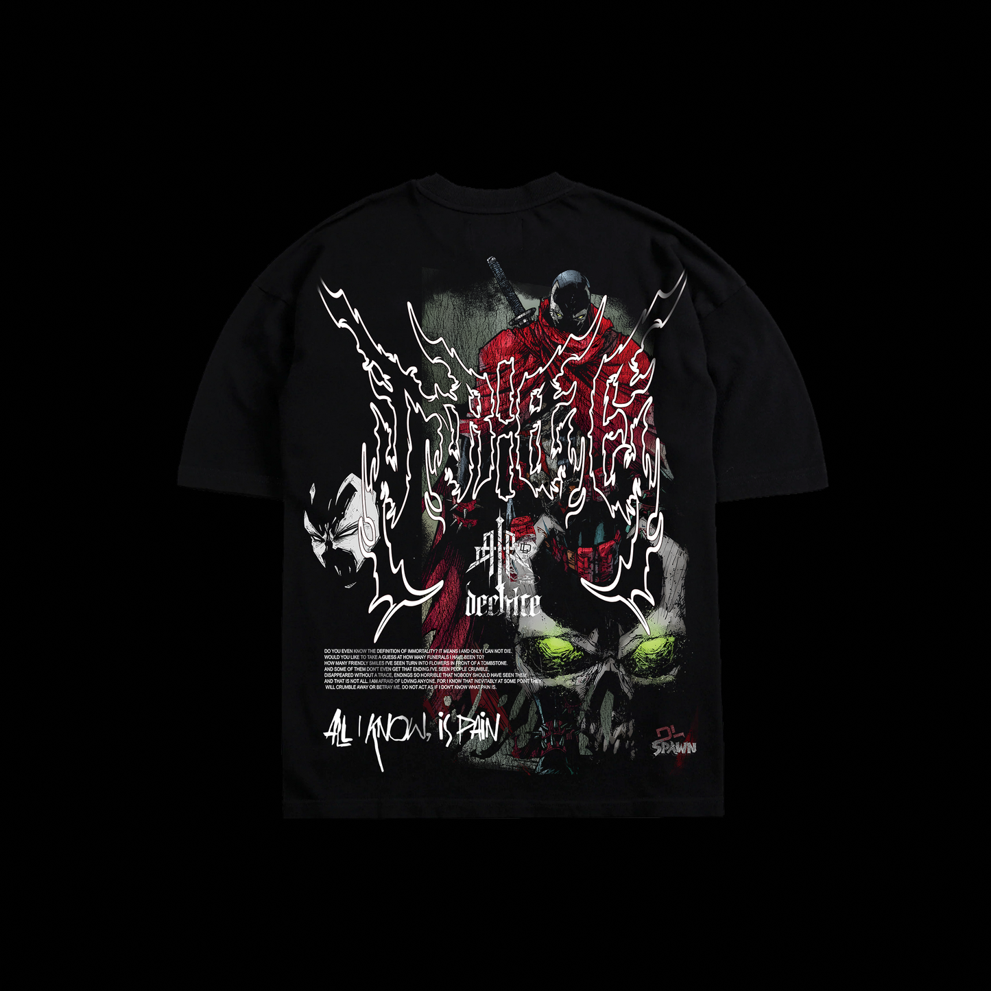 SPAWN 'LIMITED' OVERSIZED TEE IN BLACK