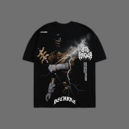 ZEO || GOLD RANGER 'LIMITED' OVERSIZED TEE IN BLACK