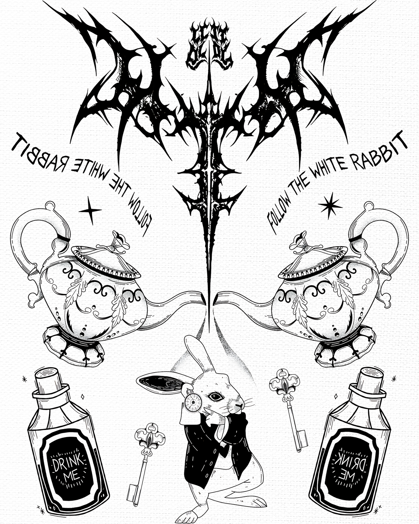 WONDERLAND 'LIMITED' OVERSIZED TEE IN WHITE