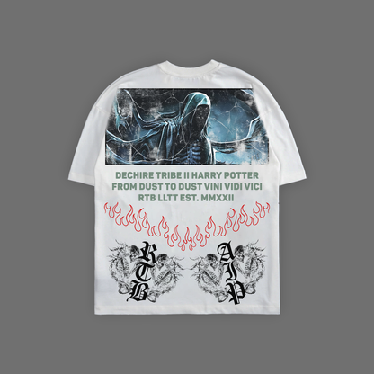 dēmentō 'LIMITED' OVERSIZED TEE IN WHITE